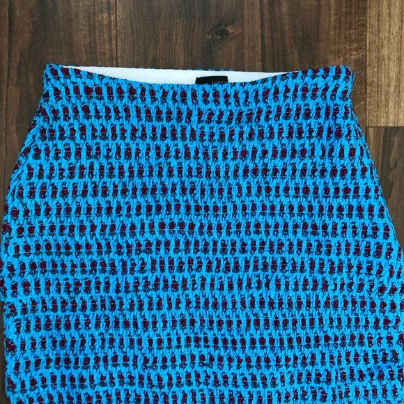 J. CREW Smocked Midi Skirt Monaco Blue Iris 00 - Picture 8 of 10